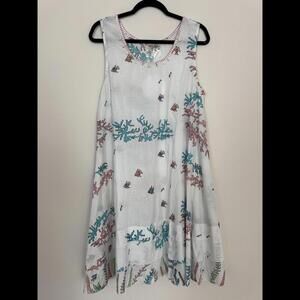 Marilù Coral Print Sleeveless Dress - Designed in Italy - New with Tags